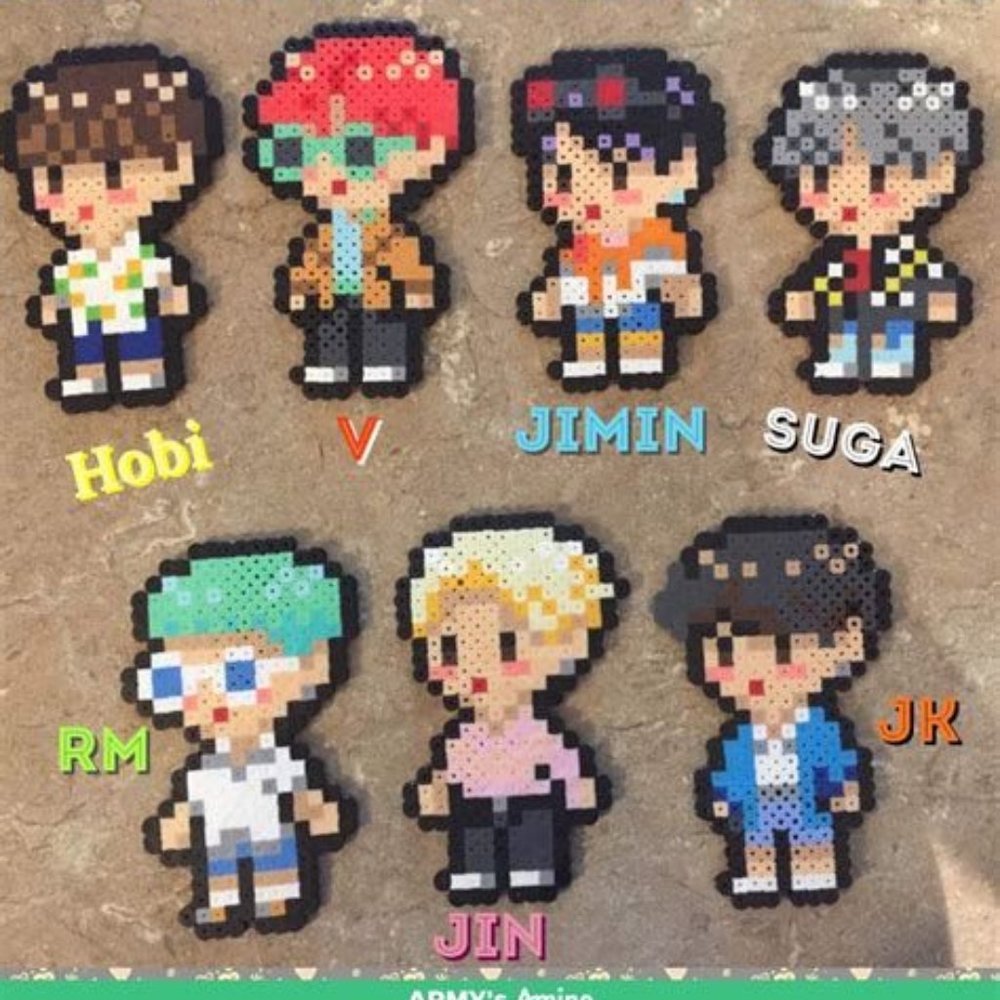 BTS perler bead